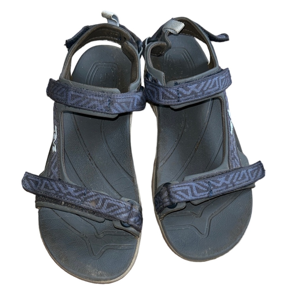 Teva Sandals Kids Tanza Sport Size 5 Blue Gray 1093489C